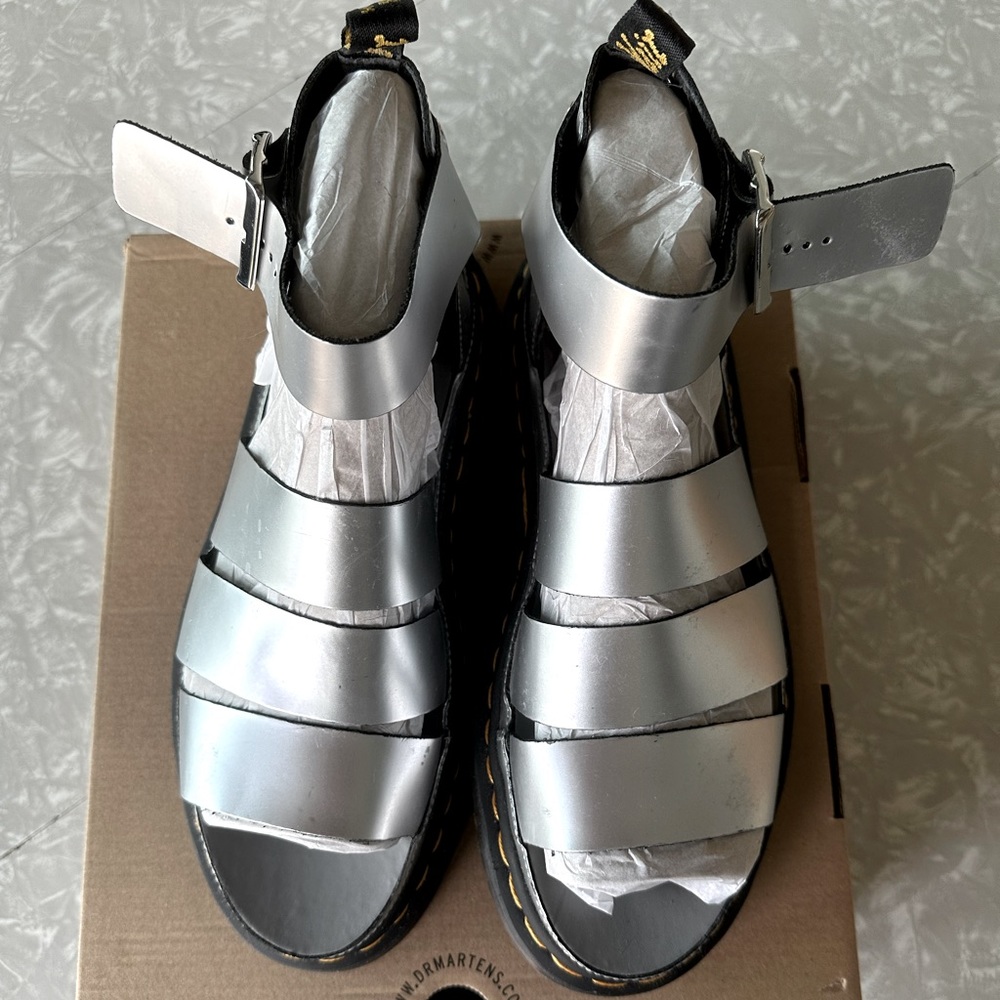 Doc Marten Women’s Silver  Sandals size 10